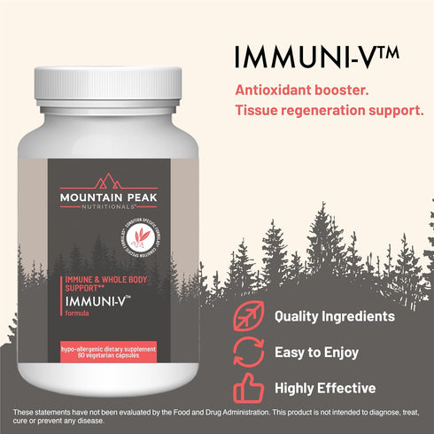 Mountain Peak Nutritionals Immuni-V, Immune System Support Supplement with Humic Acid & Elderberry - 60 Capsules