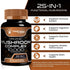Organic Mushroom Supplement Capsules - 10000mg 25 in 1 Mushroom Complex - 120 Count Lion's Mane, Turkey Tail, Reishi