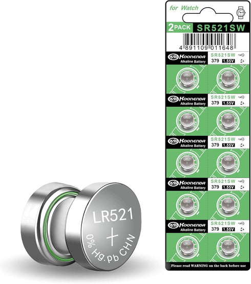 Watch Batteries 80PCS - AG0, AG1, AG3, AG4, AG6, AG7, AG10, AG13, 1.5V Alkaline LR41 LR44 Assorted Button Coin Cell Batteries