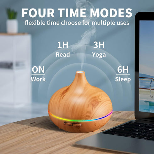 Aroma Diffuser for Essential Oil, Large Room, Cool Mist Humidifier with Auto Off, 1 Count