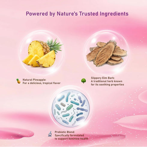 QZQHUA Gummies (30 Servings)Q2 Women's Probiotics with Slippery Elm Vaginal Health, Gut Health & pH Balance Support