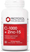 Protocol C-1000 + Zinc-15 - Vitamin C & Zinc Bisglycinate Immune Support Supplement - 120 Veg Capsules with Ascorbic