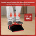Upgrade Broom and Dustpan Set with 51'' Long Handle, Large Upright Brooms and Dust Pans, ZeroGap Lip, Self-Cleaning Dustpan Teeth for Lobby Kitchen Office Restaurant - Black and Red by Tiumso
