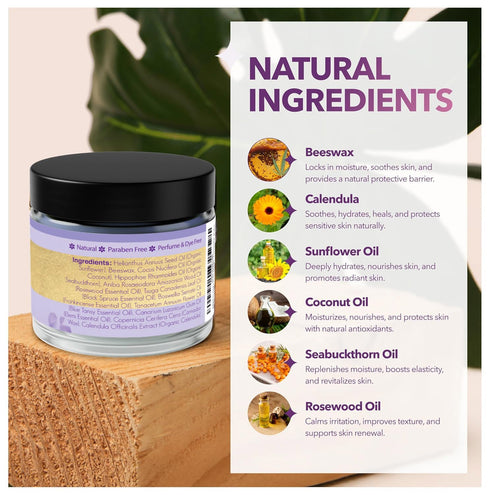 Vulva Balm & Organic Vaginal Moisturizer for Women: Natural Vulva Moisturizer & Vulva Cream for Dryness on Intimate