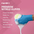 Hand-E Touch Blue Nitrile Disposable Gloves - Large 100 Count, Latex Free Medical Exam Gloves