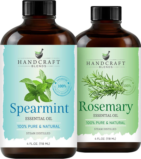 Handcraft Blends Crisp & Focused Set: Rosemary and Spearmint Essential Oils (2