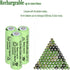 16 Packs Solar Lights AA Batteries 1.2Vots 400mah Ni-MH Rechargeable Double A Solar Battery for Outdoor Solar Lights, String Lights, Pathway Lights