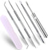 jindian Ingrown Toenail Pedicure Tool Kit, Stainless Steel Nail Care, Nail File and Lifter Pusher (6PCS)