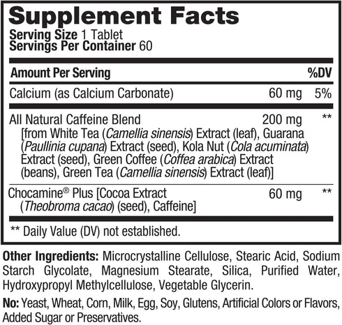 ProLab Advanced Caffeine Tablets, 60-Count for Enhanced Energy and Focus