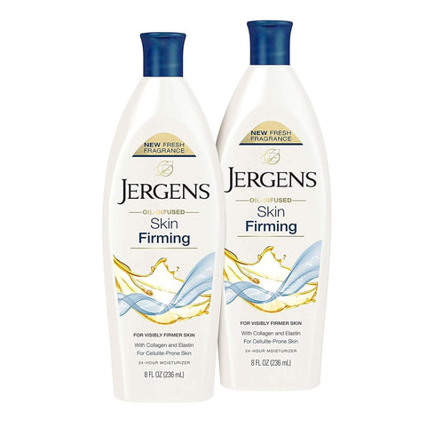Jergens Skin Firming Body Lotion, Deep Moisturizer with Collagen and Elastin, 8 Ounces (Pk of 2)