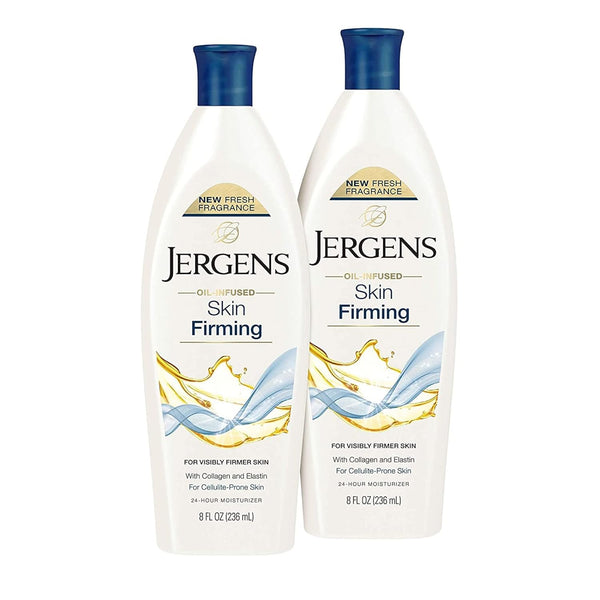 Jergens Skin Firming Body Lotion, Deep Moisturizer with Collagen and Elastin, 8 Ounces (Pk of 2)