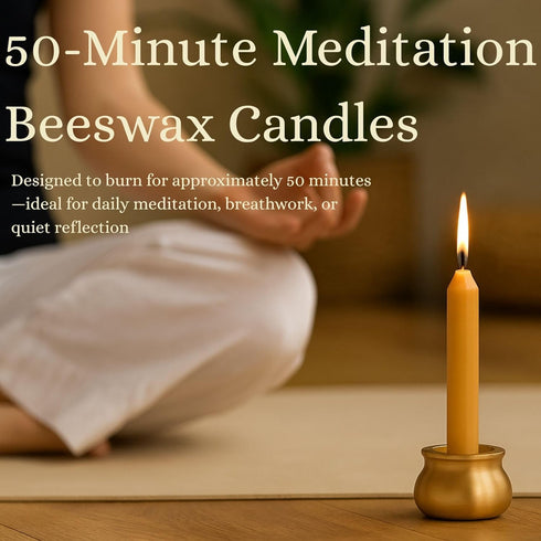 Luxora 50 Set, Set 20 (50 Set Australian Made Minute Pure Beeswax Candles, Beeswax Meditation Candle of mini Candles