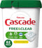 Cascade Free & Clear ActionPacs - Dishwasher Detergent with Lemon Essence, 62 Count