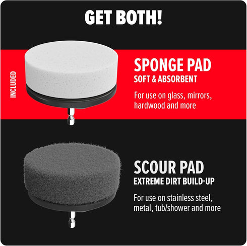 Dirt Devil 3-Piece Foam Sponge Pad Cleaning Set: 3.5" Pads for Glass, Hardwood, Mirrors & More