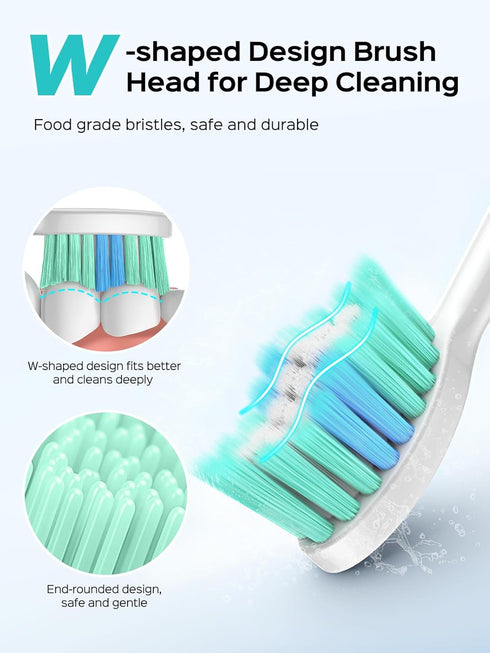 COSLUS Sonic Electric Toothbrush for Adults and Kids: Wireless Rechargeable with Portable Travel Case, 5 Modes, 47000