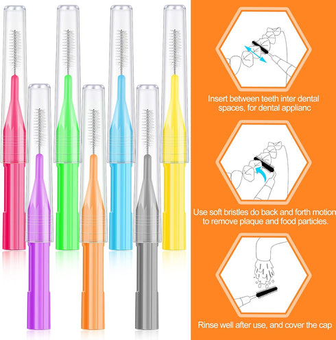 Zopeal 250 Pieces Braces Flossers: Interdental Brush for Cleaner Teeth, Soft Dental Picks Refill Toothpick Cleaners