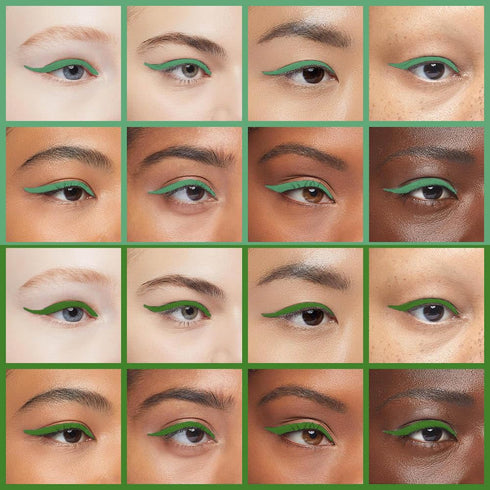 Kaely 2Pcs Light Dark Green Gel Eyeliner Pencils Set - Waterproof Colored Eye Liner Crayon for Gothic Makeup