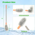 isshu 2-Pack Bucket Brush, Bottle Brush for Cleaning Extra Long Bottles, Gallon Jug Cleaner, Water Bottle Cleaner.