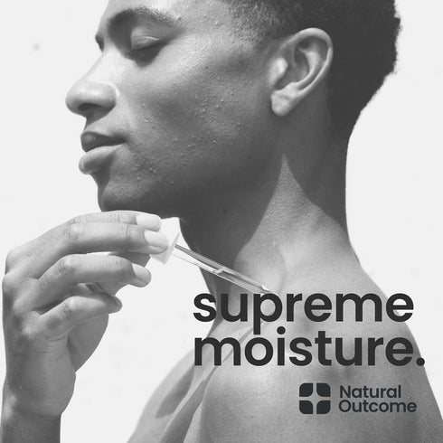 Man Skin Supreme Moisture Serum - Mens Anti-Aging Day & Night Facial Serum with Hyaluronic Acid, Argan Oil & Vitamin E