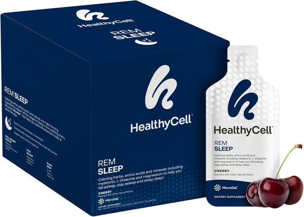 Healthycell REM Sleep - Extra Strength Liquid Gel Sleep Aid Supplement for Adults, 30 Gel Packs