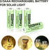 Henreepow Ni-MH 2/3AAA 1.2V 400mAh Rechargeable Batteries, 12 Pack for Solar Lights