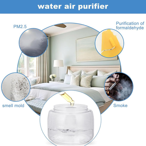 HimAoto Set 10ml Air Washer Humidifier and Essential Oils (Lavender, Peppermint, Lemongrass, Eucalyptus, Sweet Orange