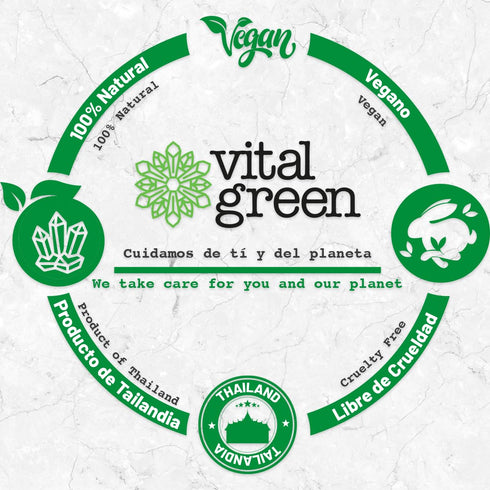 Vital Green Crystal Potassium Alum Deodorant, Unscented, 2.12oz / 60 g, For Men, Women, Athletes (1 Unit)