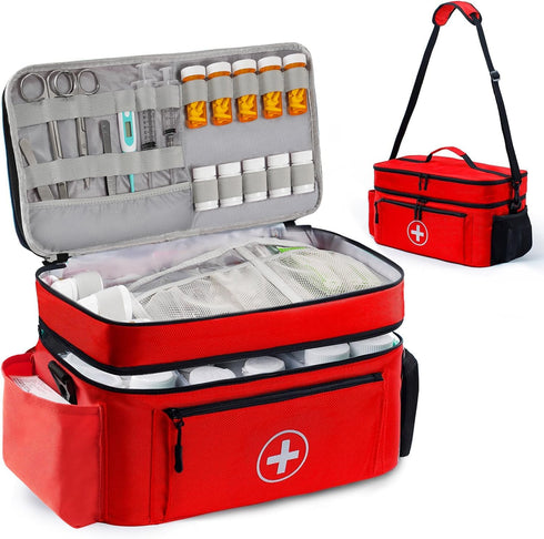 TGCUR Medicine Organizer and Storage Bag Empty, Family First Aid Box, Pill Bottle
