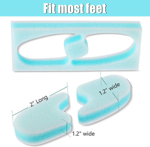 Mudder 16 Pieces Foam Toe Spacers, 3 Layer Foam Separators for Women & Men, Relief from Friction & Corns