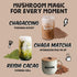 Pack 2 2 2 (6 Count) Renude Variety - Mushroom Matcha, Coffee & Hot Chocolate, Cacao Powder, Natural Vegan Superfoods