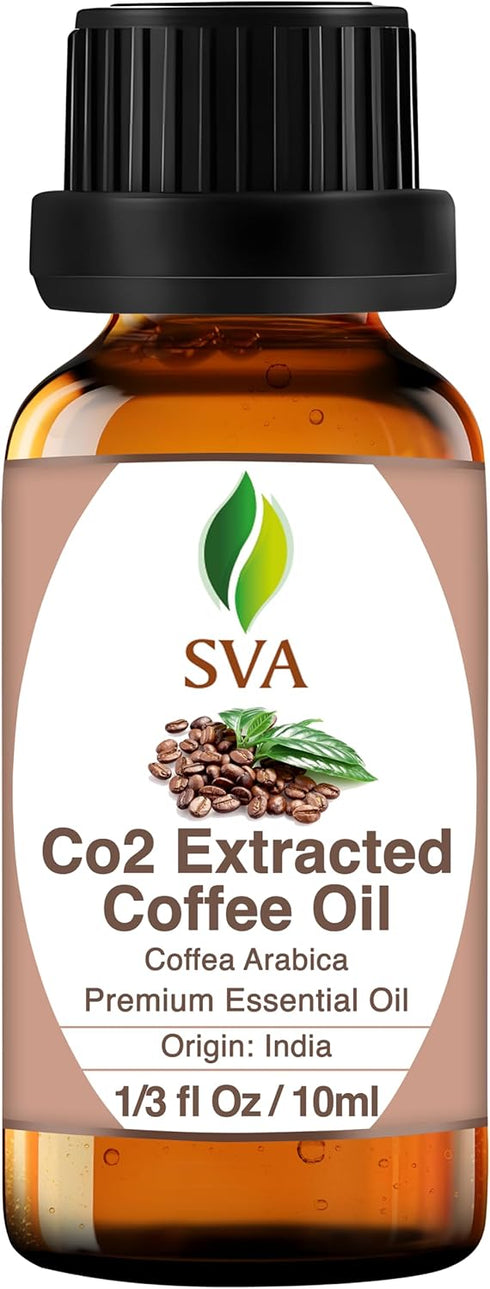 SVA Coffee Essential Oil – 1/3 Fl Oz – 100% Natural Coffee Oil for Diffuser, Hair Care, Face, Skin Care, Aromatherapy,