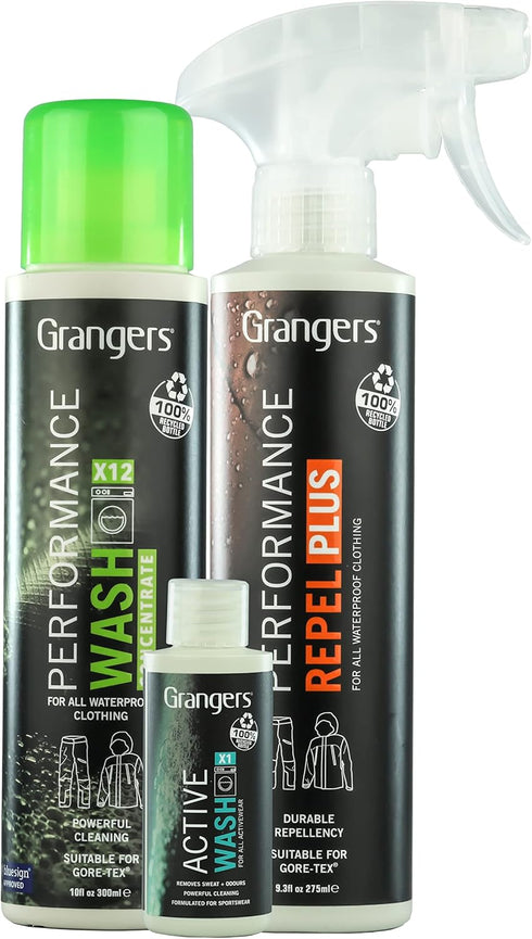 Granger's Outdoor Clothing Care Kit, Clean and Waterproof Outerwear