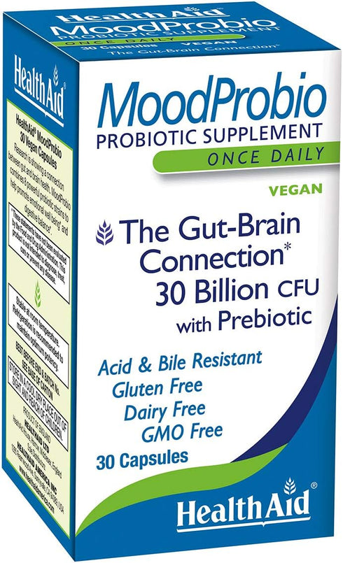 MoodProbio - 30 Billion CFU with Prebiotic, Once Daily, Vegan, Gluten & Dairy Free