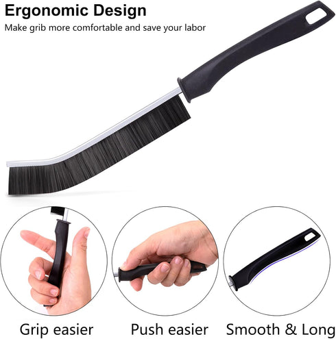 Crevice Cleaning Brush, Ginsco 7 Pcs Hard Bristle Cleaning Brush Kits, Multifunctional Hand Held Tools for Small Corners