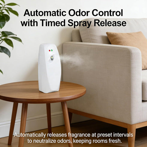 Teutorigos Commercial 1 Pack Automatic Air Freshener Dispensers, Timing Aromatherapy Diffuser for Bathroom, Office