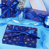 ASTARON Blue Satin Ribbon for Wedding Bouquet DIY Crafts, 1 Inch Solid Color Fabric Ribbon for Gift Wrapping, Hair Bows