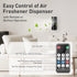 Automatic Air Freshener Spray Dispenser, Wall/Standing, Battery Powered, Remote Control, Black