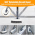 Floor Scrub Brush, 4 in 1 Tile Tub Scrubber with Adjustable Long Handle for Bathroom/Shower/Tub/Tile Cleaning