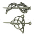 Tinsow Silver 2 Pcs Hair Clip Set, Creative Celtic Hair Slide Hairpins, Hair Accessories for Women (Style B S)