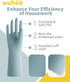 LANON wahoo Skin-Friendly Cleaning Gloves, Unlined Dishwashing Rubber Gloves, Kitchen, Non-Slip, Surf Spray, Small