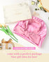 YANIBEST Silk Bonnet for Sleeping, Braid Bonnet for Long Hair with Tie Band, Satin Cap for Women Pink