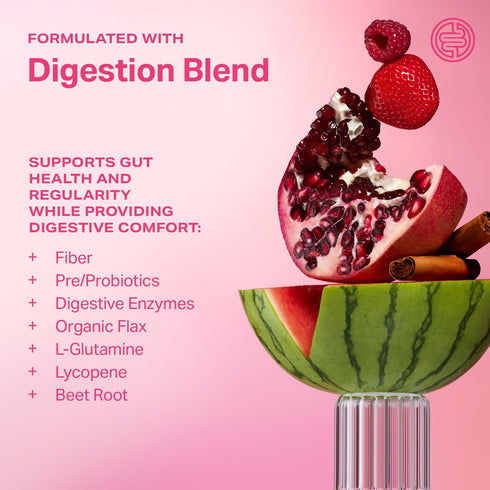 Proper, The Pinks Digestion and Bloat Relief. Drink Mix with Gut Health Probiotics, Prebiotics, Beet Root & Enzymes