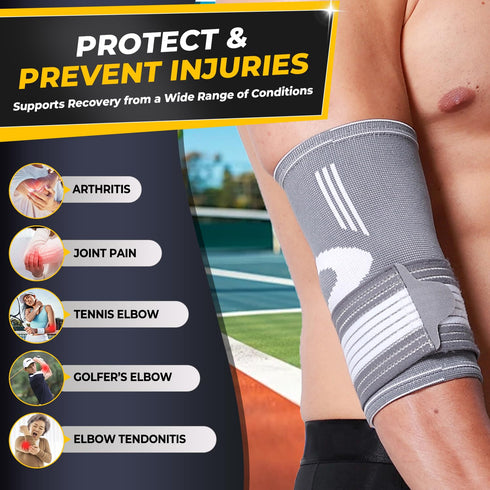 NeoTech Care Elbow Support Brace, Gray, Size L, 1 Unit