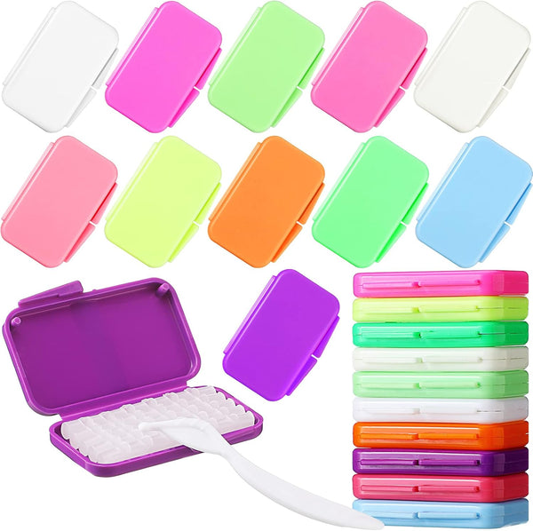 Sinmoe 40 Pack Dental Wax for Braces, Orthodontic Repair Kit with Storage Case and Cutter for Dental Care