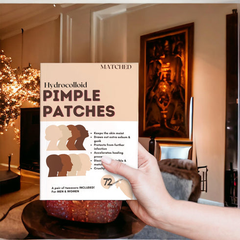 MATCHED Hydrocolloid Pimple Patches, Truly Invisible Acne Patches, 3 Sizes, 72-Count (1 Pack), Acne Skincare that