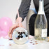 Blush Silver Disco Ball Cup with Straws - 16 Ounce Sparkly Glitter Cocktail Drink Tumbler, Party Supplies
