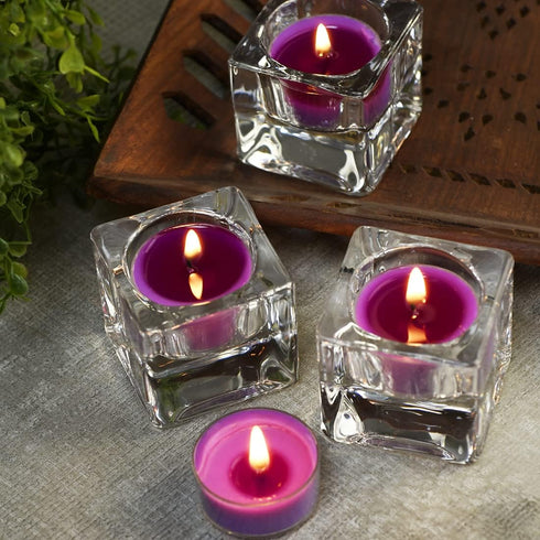 DEYBBY Scented Soy Wax Tealight Candles Bulk, Lavender Aromatherapy Candle for Stress Relief, Long Lasting for