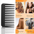 Mini Wide Tooth Comb - Small Travel Hair Detangling Comb for Curly Wavy Hair (Black)