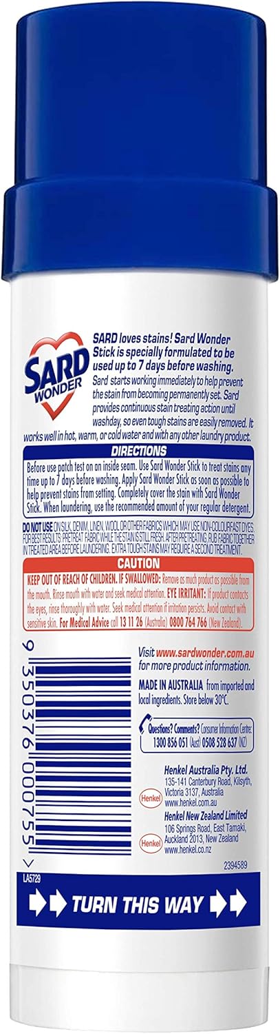 Sard Stick,100g, Wonder Concentrated Stain Remover Wonder with Eucalyptus