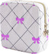 Teircno Period Bag for Women - Cute Corduroy Sanitary Napkin Storage Bag with